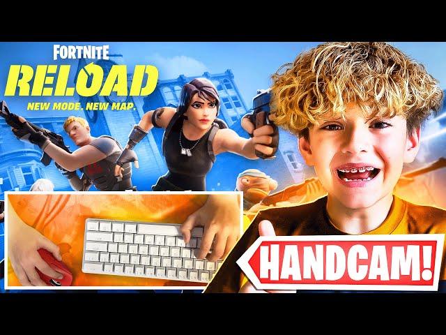 9 YEAR OLD PLAYS *NEW* FORTNITE RELOAD WITH HANDCAM