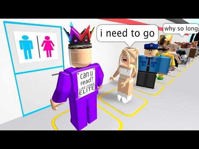 I SPENT HOURS In The Roblox Bathroom Line Simulator