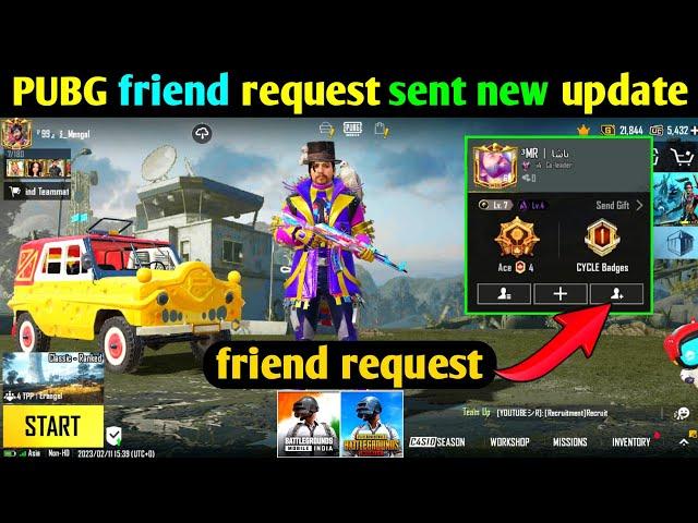 How To Sent Friend Request in Pubg Mobile | Pubg me Friend Request kaise bheje 2023