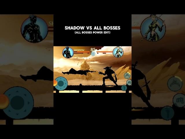 SHADOW VS ALL BOSSES | ALL BOSSES POWER EDIT | #shdowfight2 #shortsfeed