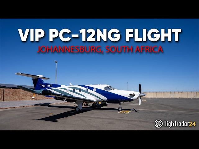 Flying the PC-12 over Johannesburg! (Fed Air luxury airplane)