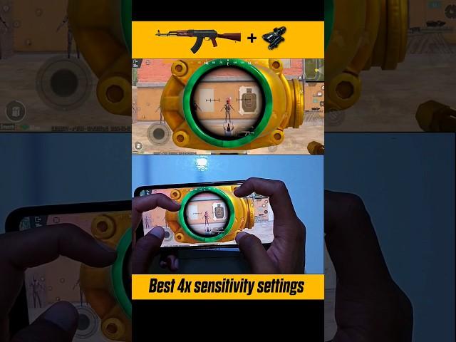 4x Zero Recoil sensitivity settings pubg mobile 4x No Recoil sensitivity 4x scoop settings #shorts