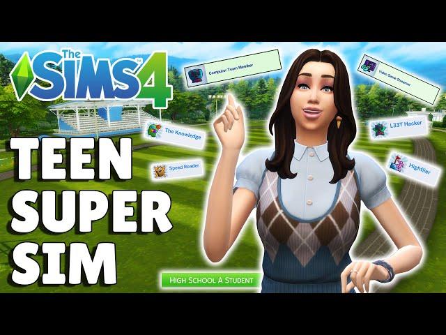 I Made My Teen Sim A Huge Overachiever | Super Sim Series 5