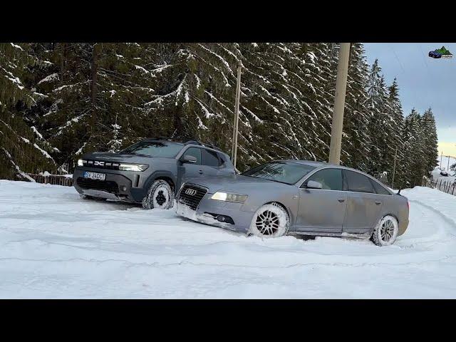 Dacia Duster 2024 in Snow Off road vs Audi A6 3.0 Quattro