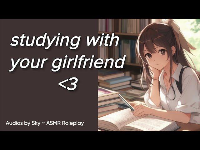 [ASMR] studying with your girlfriend [humming][keyboard clicks][sweet cuddles after]