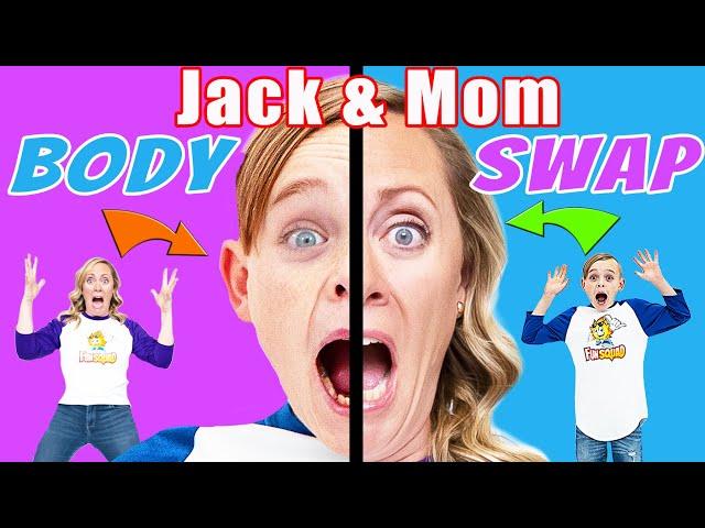 Body Swap! Jack and Mom Accidentally Swap Bodies! Fun Squad Funny Adventures!