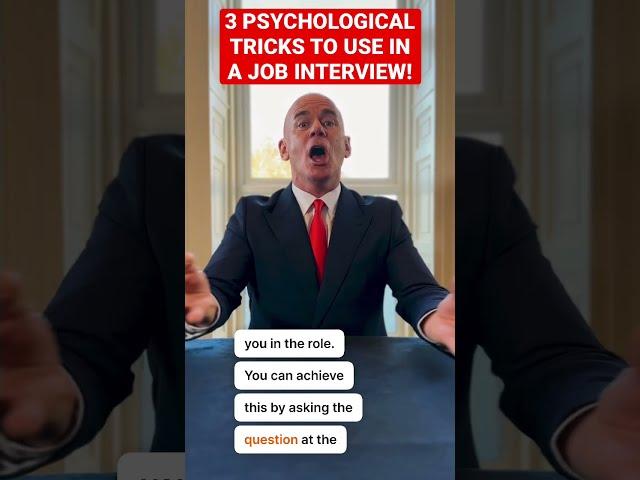 3 PSYCHOLOGICAL TRICKS TO USE IN A JOB INTERVIEW! #shorts