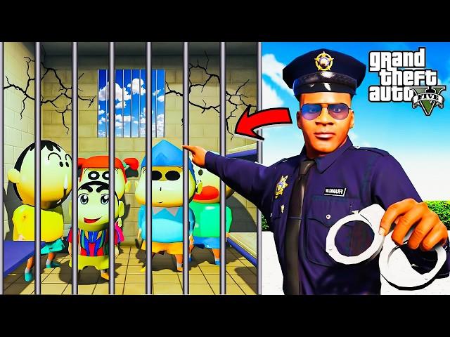 GTA 5: Franklin & Shinchan Joins THE HEAVY POLICE FORCE in Gta5...!( Gta5 mods )