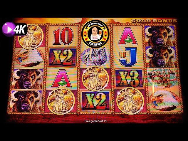 Crazy RARE Triple Sunsets on Buffalo Gold Slot Machine