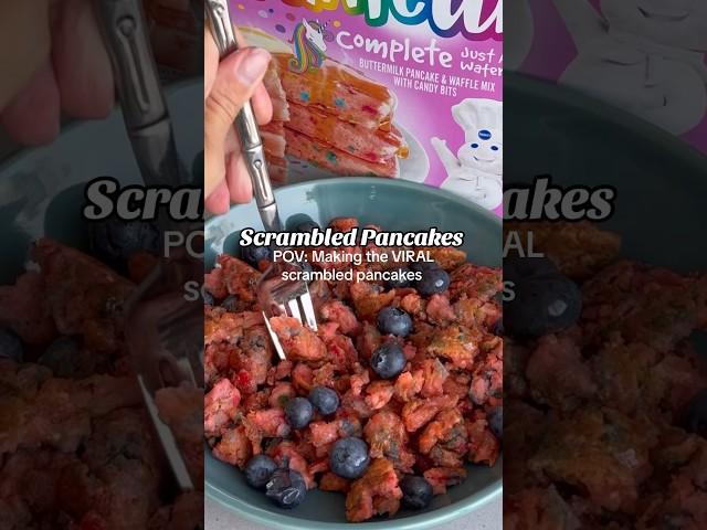 Have you tried these??  #scrambledpancakes #pancakes #pancakerecipe #pancakemix #recipeoftheday
