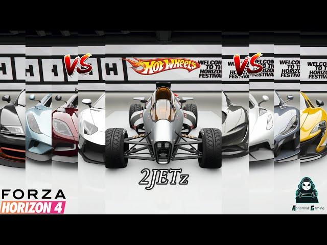 Hot Wheels 2Jetz 2018 Vs Best OF Hyper Cars Top 10 | Drag Race | Forza Horizon 4 | 4K 60 FPS |