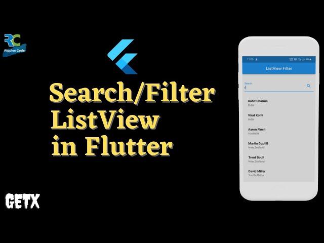 Search/Filter ListView in Flutter using GetX || Flutter || GetX