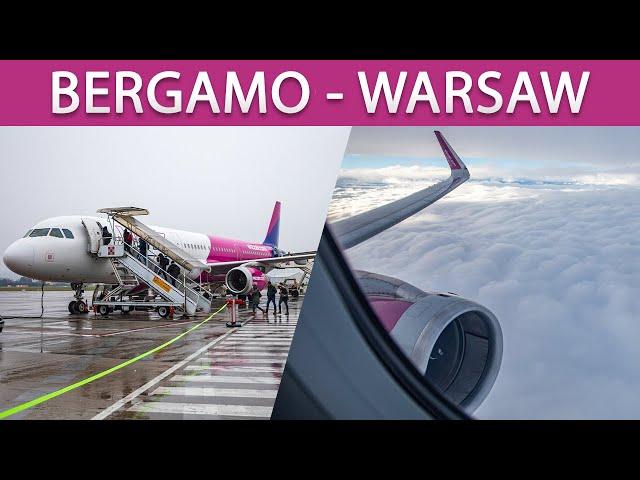 Bergamo (Milan) - Warsaw | Wizz Air A321 | Flying to Poland for a football match