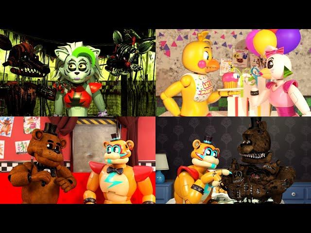 FNAF Security Breach meet FNAF 1-4 [FNAF/Blender/Compilation]