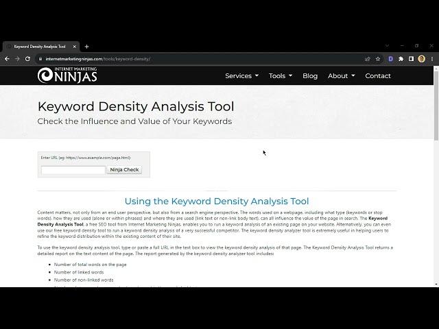 How to Check Website Keyword Density with Keyword Density Analysis Checker  | SEO Analysis Tutorial