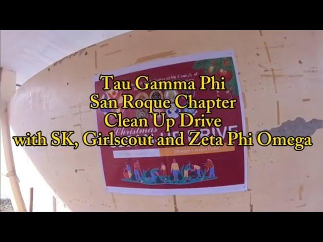 Tau Gamma Phi San Roque Chapter Clean Up Drive with SK and Zeta Phi Omega..#fraternity #taugammaphi