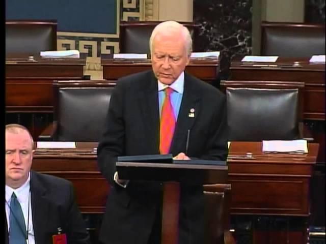 Senator Hatch speaks on the Amy and Vicky Child Pornography Victim Restitution Improvement Act