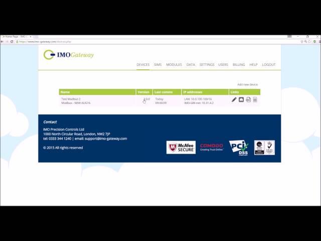 Adding a new iConnect to IMO Gateway