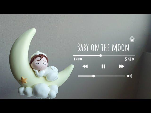 How to Make Baby on the Moon fondant / Gumpaste topper