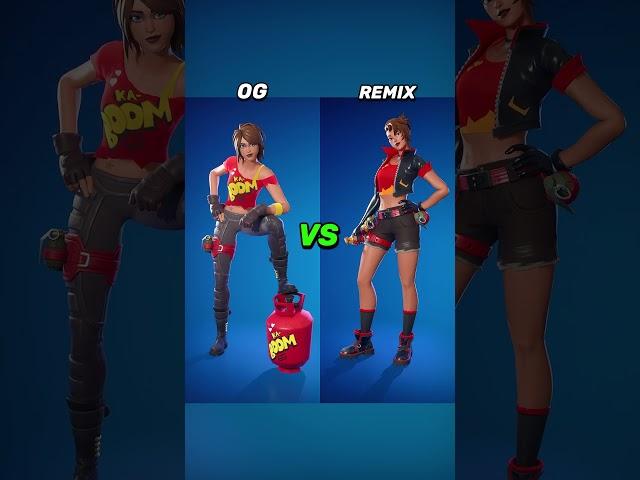 Fortnite Chapter 2 OG vs Remix Skins.. #shorts #fortnite