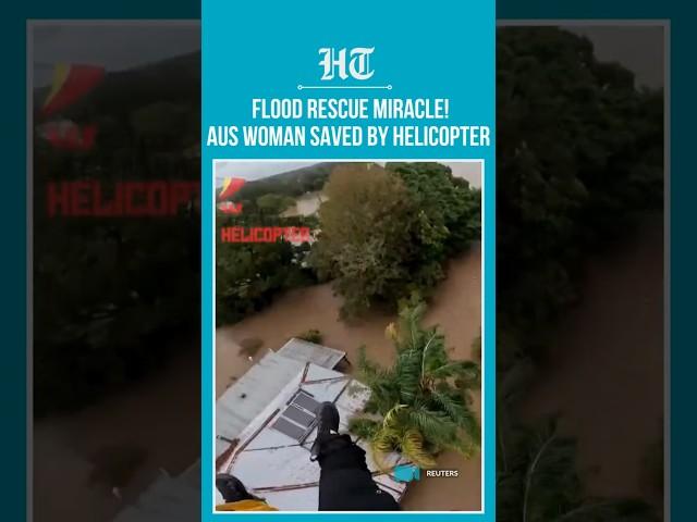 Australia Floods | Woman Stranded In Flooded Home Rescued By Helicopter Crew In Australia