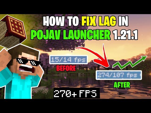 How To Fix Lag In 1.21.1 Pojav Launcher  | How to boost fps in pojav launcher 1.21.1 | 200+fps