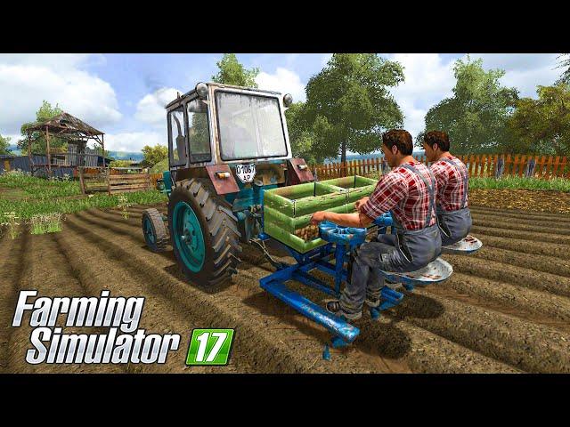 ПОМОГ БАБУШКЕ ПОСАДИТЬ КАРТОШКУ! СЛОМАЛСЯ ТРАКТОР! FARMING SIMULATOR 17