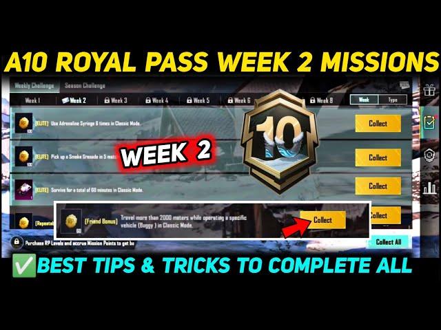 A10 WEEK 2 MISSION  PUBG WEEK 2 MISSION EXPLAINED A10 ROYAL PASS WEEK 2 MISSION C7S21 RP MISSIONS