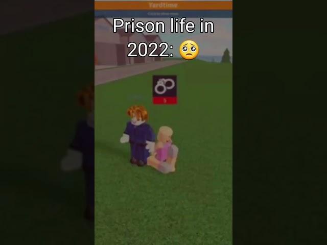 Prison life: 2016 vs 2022  #roblox #shorts