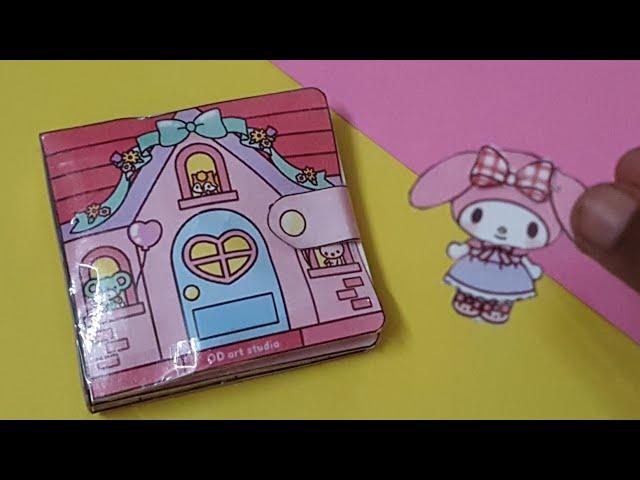 DIY My melody squishy quiet book /paper doll house /JOICE ART