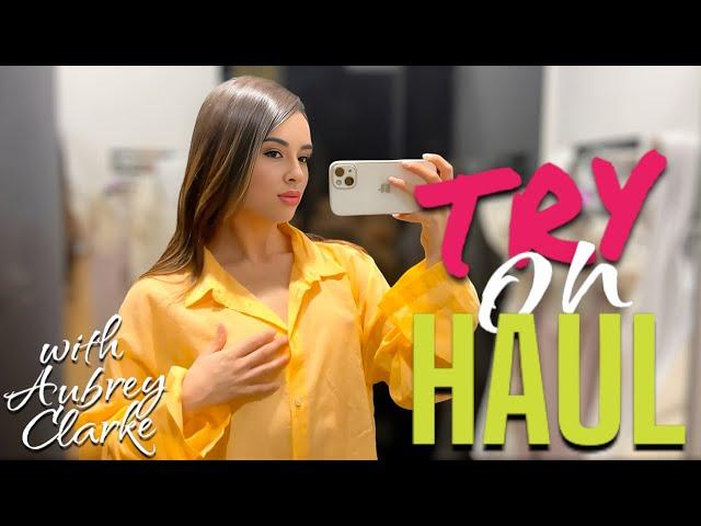 See Through Clothes Try On Haul With Aubrey Clarke   4K Transparent Try On Haul 2024 