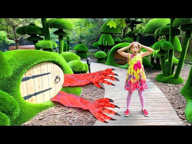 Sofia is searching for the lost Dragon toy in the magical hobbit park!