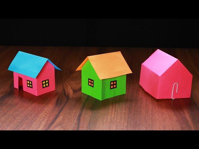 3 Very Easy way to Make Paper House- Unique and creative for School Project