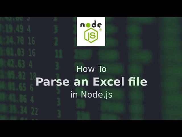 How to parse an Excel file in Node.js