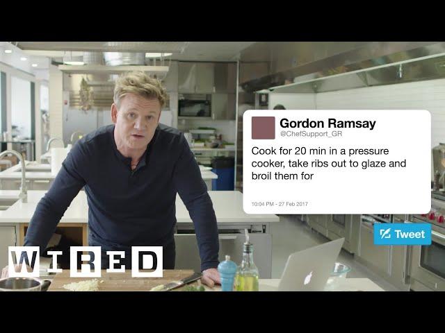 Gordon Ramsay Answers Cooking Questions From Twitter | Tech Support | WIRED