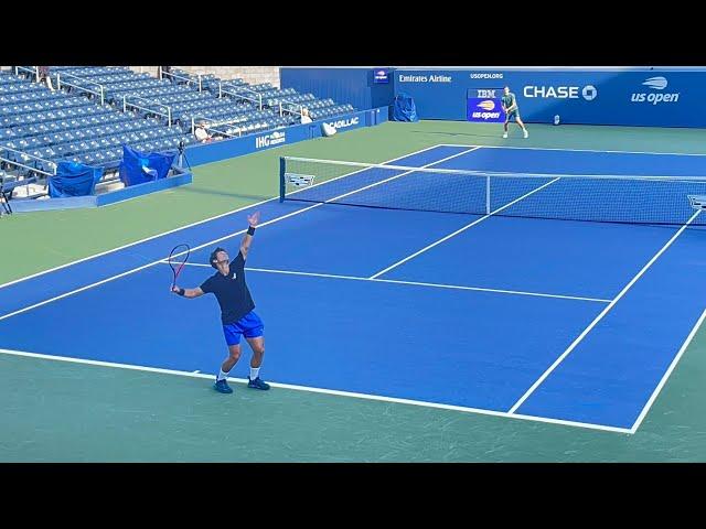 Marcos Giron served bomb Ace vs Hubert Hurkacz Us Open 2022 Championships