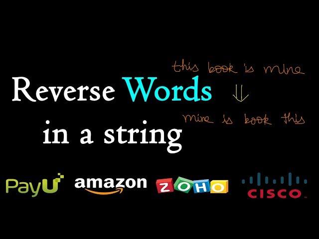 Reverse words in a string