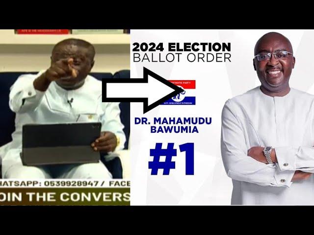 Break; Captain Smart Reacts On Bawumia's Number 1 On The Ballot Paper