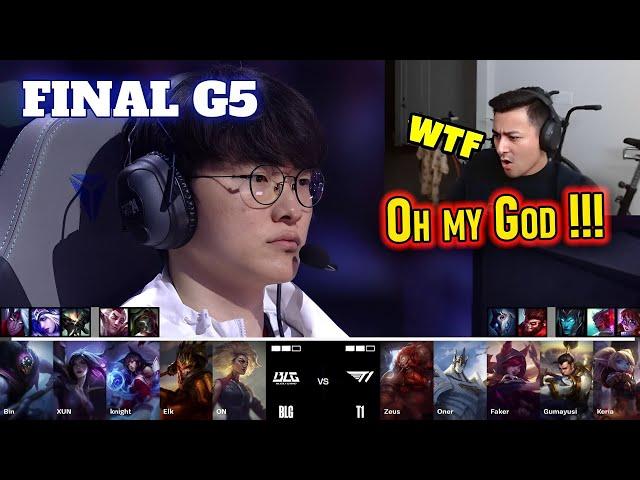 Pikaboo reatcs LoL Worlds 2024: T1 vs BLG G5 | Faker multitasking