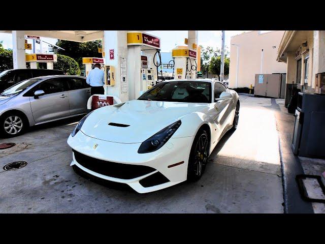 Driving Ferrari F12 Berlinetta Downtown Miami *POV* (V12 SOUND)