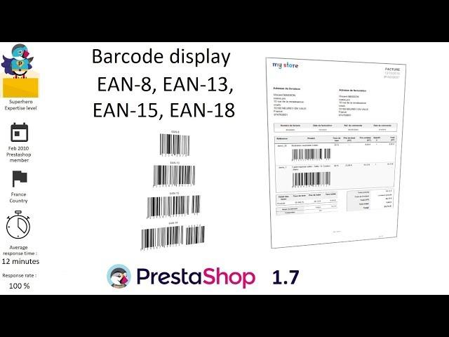 Barcode EAN-8, EAN-13, EAN-15, EAN-18