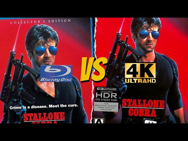 THE BEST 4K OF THE YEAR! COBRA (1986) Arrow Video 4K Ultra HD VS Shout Factory 2019 Blu-ray