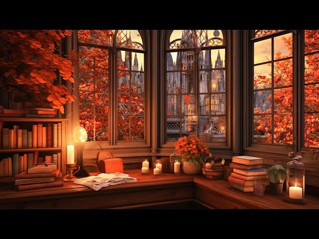 Cozy Autumn Ambience with Relaxing Music, Crunchy Leaves, Nature Sounds