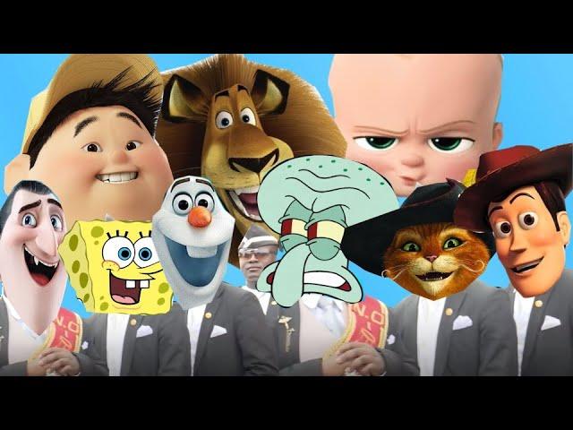 Sponge Bob & Frozen & Boss Baby & Toy Story & Up & Hotel Transylvania - Coffin Dance Song MEGAMIX