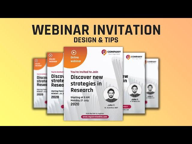 Online webinar invitation poster design in PowerPoint / Advance PowerPoint tutorial