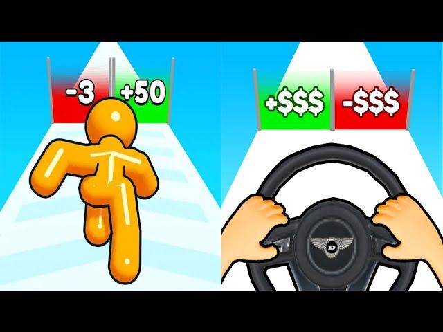 Tall Man Run VS Get the Supercar 3D - All Levels Android iOS Gameplay #2