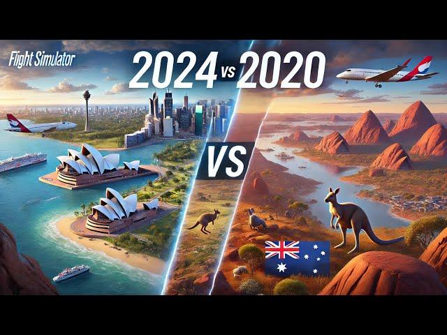 Microsoft Flight Simulator 2024 vs 2020 - GRAPHICS COMPARISON - AUSTRALIA EDITION