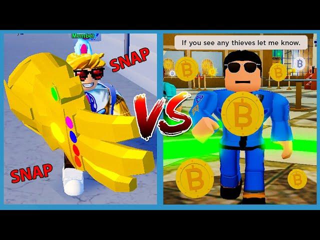 Infinity Gauntlet VS Bitcoin Bank | Roblox Robbery Simulator 2