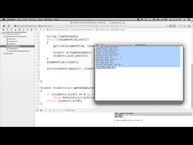 C++ Project Tutorial - File Reading, Data Parsing, Classes, etc