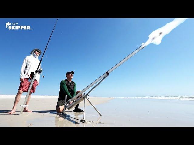 Firing a Fishing CANNON w/ Frozen Bait Bullets!